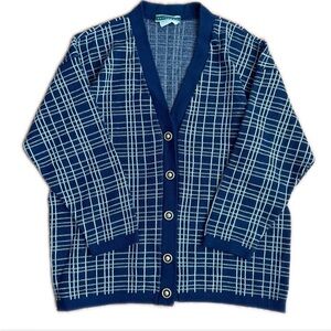 Vintage Haymaker plaid cardigan 80s preppy Made in USA  Academia